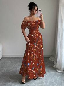 Elenzga Rochie lungă elegantă cu bretele spaghete, fără spate, pentru femei, mărime standard - Burgundia - Vizualizare 5