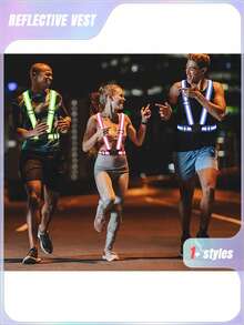 1PC Night Walking Reflective Vest Reflective Vest Traffic Reflective Clothing Reflective - Multicolor - View 3