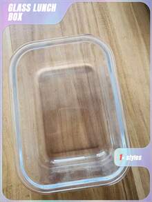 1个装玻璃食品储存容器，餐食准备，密封午餐盒，带防漏锁盖，适用于微波炉、烤箱、冰箱和洗碗机 - 彩色 - 查看 11