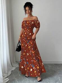 Elenzga Rochie lungă elegantă cu bretele spaghete, fără spate, pentru femei, mărime standard - Burgundia - Vizualizare 4