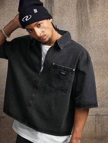 AXEPEAK Men's Washed Shirt Set, Fashion Top And Pants - Blue - View 5