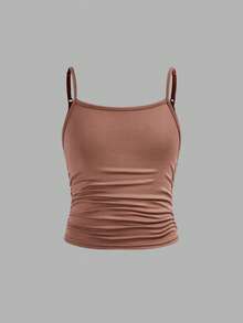 SHEIN Girlism 3件套 少女修身休闲运动吊带背心基础款上衣 - 粉色 - 查看 10