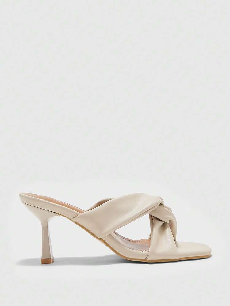 CUCCOO BIZCHIC Women's Fashionable Elegant Commuting Twist High Heel Sandals Valentine's Day