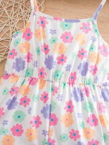 SHEIN 女婴休闲可爱碎花连体衣 - 彩色 - 查看 4