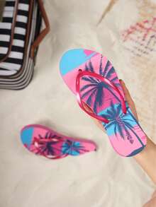 Sandalias básicas de dama, simples, prácticas y multifuncionales - Rosa Fucsia - Ver 1