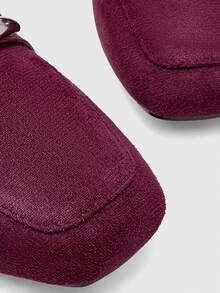 CUCCOO BIZCHIC Pantofi sport confortabili din piele de oaie, stil vintage, cu cataramă, versatili și flatanți pentru naveta - Burgundia - Vizualizare 7