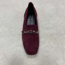 CUCCOO BIZCHIC Pantofi sport confortabili din piele de oaie, stil vintage, cu cataramă, versatili și flatanți pentru naveta - Burgundia - Vizualizare 11