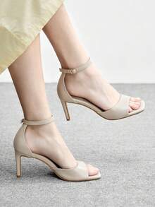 CUCCOO BIZCHIC 女士时尚百搭通勤高跟凉鞋 - 杏色 - 查看 1