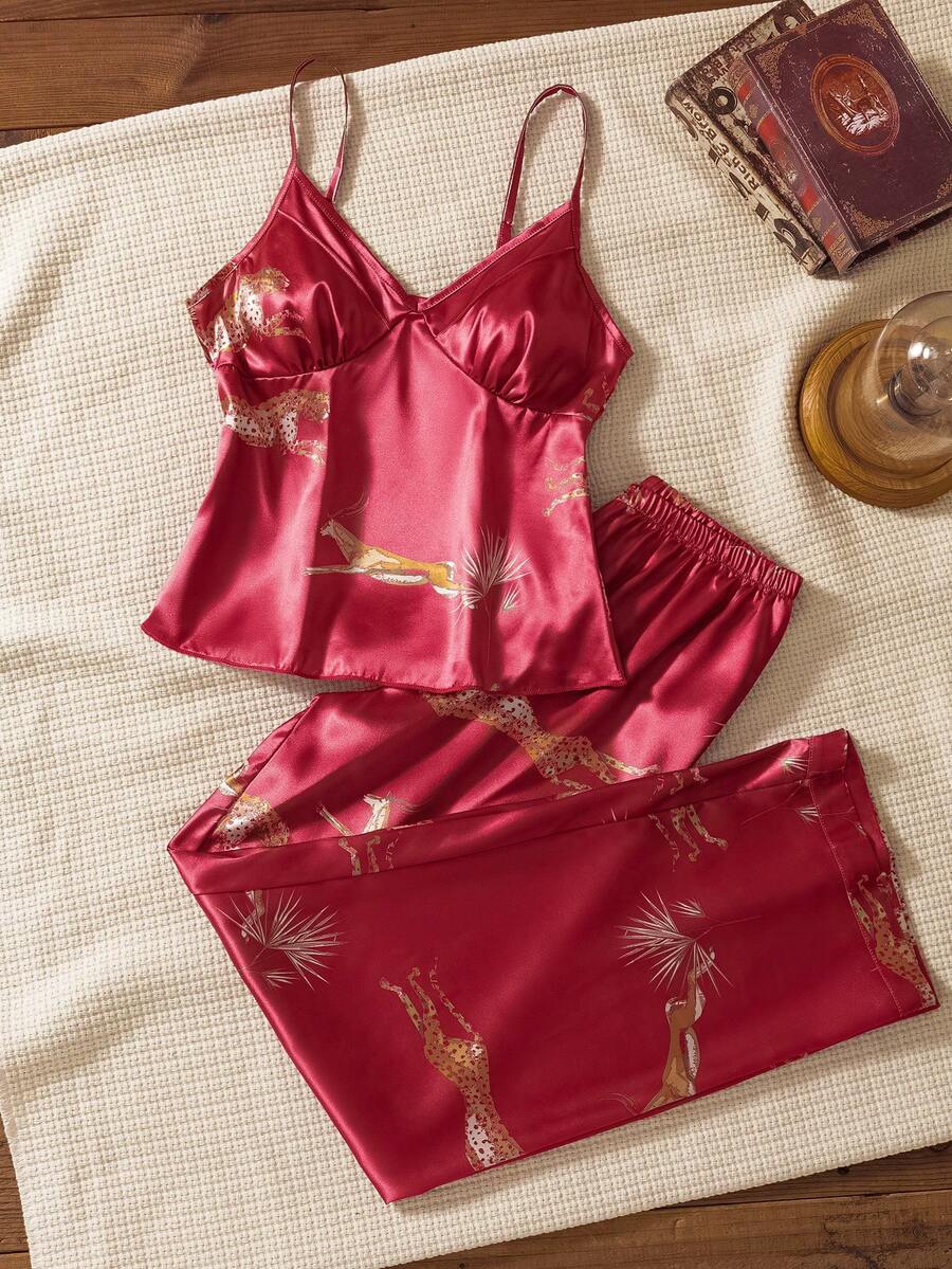 EverLounge Conjunto de pijama de camiseta de tirantes para mujer - Multicolor - Ver 1