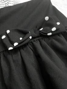 Resyla 2000年代复古甜美波点3D蝴蝶结荷叶边迷你裙，派对迷你裙，哥特风格，非常适合万圣节和圣诞节。 - 彩色 - 查看 4