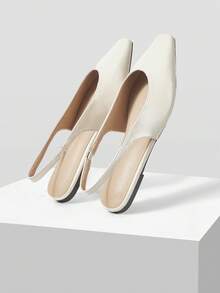 Mnmlis Women's Backless Slip-On Flats, Versatile & Comfortable, New Spring/Summer Design Valentine's Day - Apricot - View 5