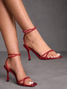 CUCCOO SZL 女士角斗士凉鞋 - 酒紅色 - 查看 5