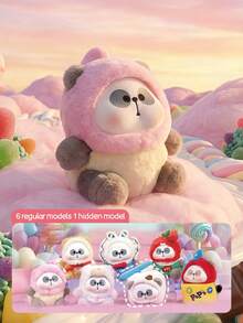 TOYCITY Blind Box (Non- Filling),MR.PA Candy Panda Collectible Figurine Blind Box Series, 6 Regular + 1 Hidden Candy Jar Design, Premium ABS Plastic Art Toy, Vibrant Fade-Resistant Desk Decor For Home & Office, Portable Travel Accessory, Perfect Birthday & Holiday Gift For Friends, Family, Collectors & Kawaii Enthusiasts,Cute Fluffy Cartoon Panda Decoration Ornament - Tide play blind box - View 2