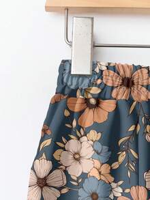 Rusticease Women's Elastic Waist Wide Leg Casual Printed Pants, Floral Print - Multicolor - View 4