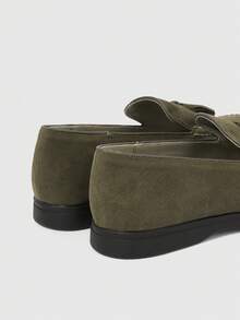 Sleekvia Sepatu Loafer Datar Kasual Serbaguna untuk Perjalanan, Dekorasi Rumbai, Cocok untuk Hari Valentine - Dark Green - View 9