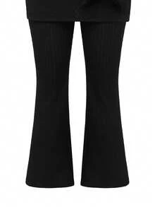 Swim Mulvari Women's Middle Eastern Style Modest Two Pieces Swimsuit, Long Sleeve Maxi Dress & Flared Pants Set, Cinched Waist Belt, Fashionable & Slimming, Suitable For Beach & Vacation - Black - View 9