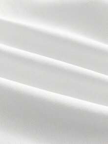 SWAVVY 男士休闲日常通勤学院风简约百搭骑士刺绣落肩宽松白衬衫配领带 - 白色 - 查看 5