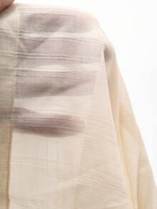 FRIFUL 女士休闲/职业单排扣中袖西装外套，夏季 - 米色 - 查看 8