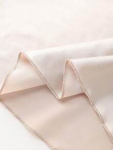 Franclia 女士优雅时尚简约百搭修身金属装饰垂褶领吊带背心，春夏款 - 香檳色 - 查看 8