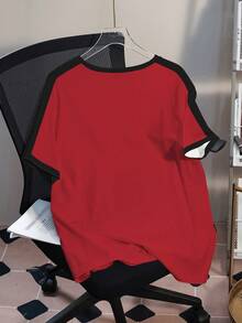 Betty Boop x SHEIN Plus Size Letter & Cartoon Figure Graphic Round Neck Short Sleeve T-Shirt - White - View 2