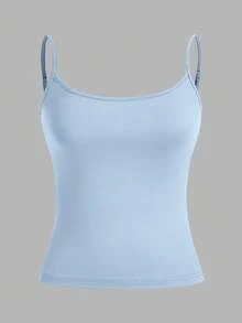 SHEIN EZwear 3pcs/Set Women's Sexy Crop Top Camisole, Suitable For Summer Camisole Tops For Women 3 Pack Tops Pastel Tops Tight Tops Cami Tops - Multicolor - View 4