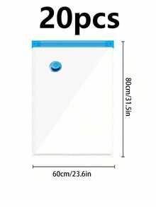 20/10/8/5/1件真空压缩袋，旅行收纳袋，衣物收纳袋，可重复使用真空袋，节省高达80%的空间，适用于夹克、衬衫、棉被、裤子、家居、宿舍、衣柜、卧室、浴室、旅行、返校季卧室、收纳袋、家居收纳、女式白色T恤、女式黑色裤子、女士冬装、连衣裙 - 彩色 - 查看 23