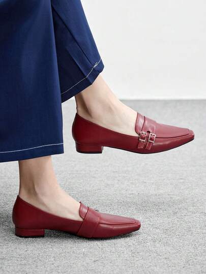 CUCCOO BIZCHIC Women's Fashionable Versatile Commuter Buckle Flats Valentine's Day