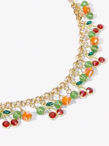 Viva Strut 1 Piece Of Fashionable And Simple Cherry Keychain, Bag Charm, Beaded Jewelry, Bag Accessory, DIY Pendant. - mix - View 4