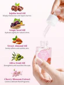 PETSIN 宠物毛发护理油，0.67 液体盎司，樱花香味 - 深层滋养，减少掉毛，易于梳理，持久留香，适用于犬猫 - 粉色 - 查看 2