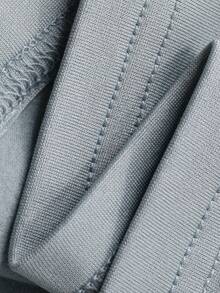 Dazy Plus 大码撞色碎花修身长裙，两穿设计，优雅约会之选，春夏连衣裙 - 淺藍色 - 查看 3