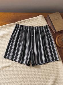 男士弹力腰带条纹休闲日常平角内裤 - 彩色 - 查看 1