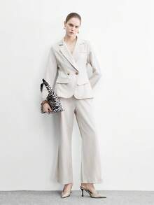 CUCCOO BIZCHIC 女士优雅蛇纹图案高跟鞋，适合圣诞节通勤穿着 - 淡杏色 - 查看 5