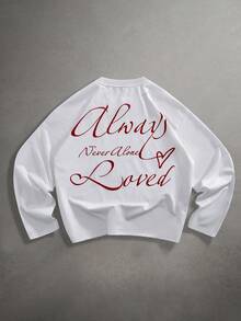 STYNVO Men's Simple Printed Long Sleeve T-Shirt - White - View 1