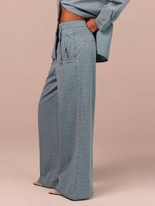 COSMINA Women's Casual Commuter Shirt & Jeans Set - Light Wash - View 7