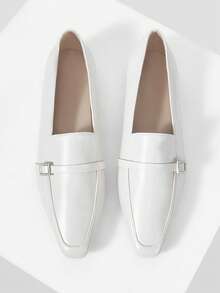 Mnmlis Women's Fashionable & Elegant Commuter Crystal Decorated Flat Shoes Valentine's Day - Apricot - View 4