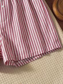 EverLounge Quần dài mặc nhà thoải mái, phong cách retro Anh Quốc bằng chất liệu cotton dành cho nam giới. - Đỏ - Xem 5