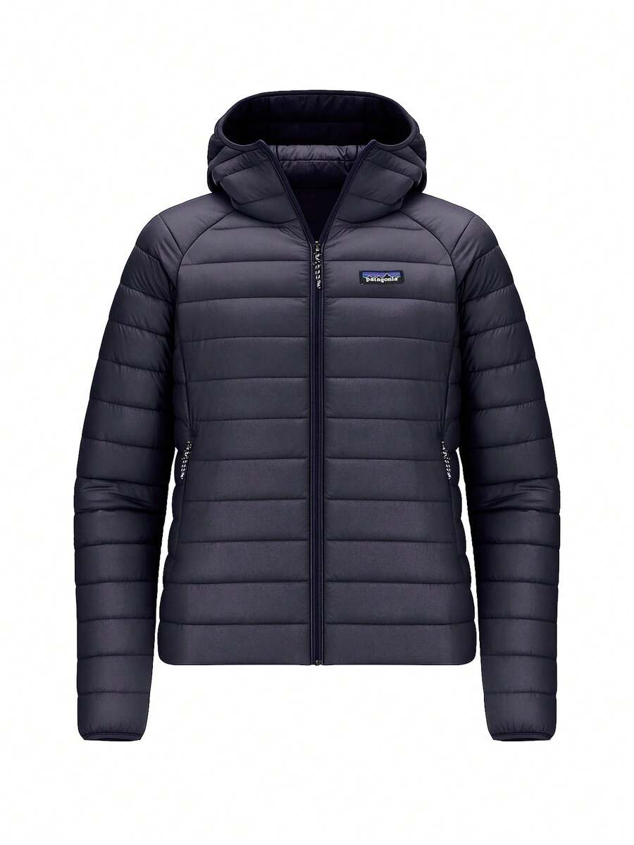 Women's Down Sweater Hoody Navy Blue - Dusty Blue - View 1