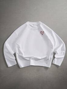 STYNVO Men's Simple Printed Long Sleeve T-Shirt - White - View 2