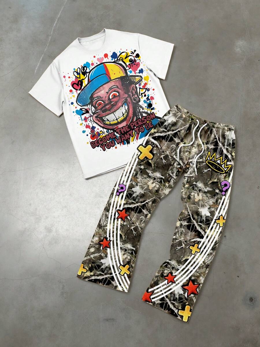 Manfinity EMRG 男士T恤套装 - 彩色 - 查看 1