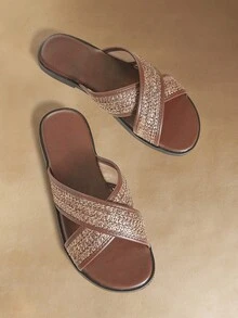 Women's Summer Casual Versatile Criss-Cross Flat Slippers - Multicolor - View 3
