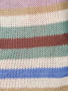 Nöista Stripes Knit Sweater Features A Relaxed Fit, Long And Wide Sleeves. Comfy, Cozy, Spring, Summer, Beachwear, Easter. - Green - View 8