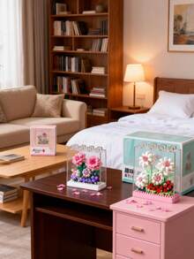 POKOJA LAND POKOJA LAND Huayi Dream Preserved Flower Bouquet Gift Set - DIY Assembly Building Blocks Flower Box - Multicolor - View 10