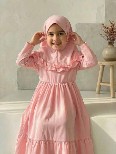 رمضان
قرقيعان 
فستان العيد جلابيات رمضان 
جلابيات       
جلابيه       
الملابس التقليدية العربية      
Abaya       جلابية       
قفطان        جراب Young Girl Solid Color Ruffle Hem Hooded Dress, Girl Pink Modest Dress