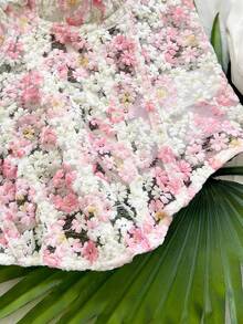 Soleia 女士浪漫度假雏菊刺绣纹理印花装饰吊带背心，休闲、约会、情人节、下午茶、海滩、邮轮、城市度假、音乐节、派对、波西米亚风、嬉皮风、西部风，可内穿或外穿，适合所有季节，日常通勤 - 粉色 - 查看 4