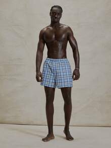 Musero All Over Checkered Boxers Style Elasticated Waistband Swim Shorts Spring Summer Essentials Swimwear PoolSide Beachy Holiday - Multicolor - View 5