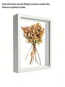 1个3D立体可填充相框 A4/8英寸/10英寸/6英寸 3D相框，深框可填充相框，适用于照片、花束、绘画、纪念品、DIY艺术品、奖章（白色） - 白色 - 查看 12