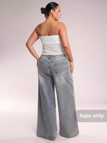 SHEIN BAE 新款加大码女式杏色不对称抽绳吊带背心，波浪纹理细肩带露脐上衣，性感吊带衫，Y2K风格，适合约会、外出、音乐节、下午茶、派对、毕业季、婚礼季等场合。 - 白色 - 查看 2