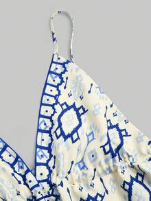 Lyxana A Sexy Summer Cami Top With Woven Prints For Women - Black - View 6