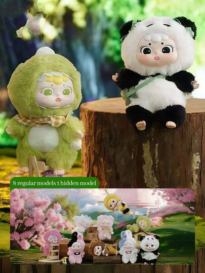 POKOJA LAND Blind Box, Animal-Themed Series Of Figurine Dolls, With Detailed Expressions Designed, Compact And Portable, Made Of High-Quality Materials, Suitable As Birthday Gifts / Christmas Gifts(Non-Plush Stuffed)