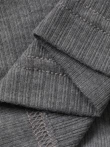 FRIFUL Women's Loose Fit Crew Neck Criss-Cross Wrap Long Sleeve Semi-Sheer T-Shirt, Suitable From Spring To Summer - Black - View 7